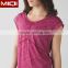 Customize Womens Wholesale Fitness Apparel Sleeveless Stretch Fabric Running T-shirt Guangzhou Miqi