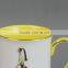 Ceramic yellow mug, paintable ceramics mug, 200ml mug