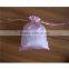 Pink Satin Drawstring Bags Embellished with Pink Ribbon and Bow - Wedding Bags, Gift Bags, Jewelry Bags