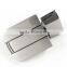 Narrow soft faux leather reversible black brown leather belt