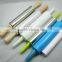 2015 New OEM silicone rolling pin with wooden handle