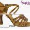 Suphini Deep Tan Satin Nice Woman Latin Ballroom Dance Shoes