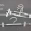 The HEAD metal hanger ,plastic plated one bar clips hanger for pants simple hanger best price