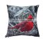 Christmas Red Bird Photo Print Cushion Covers