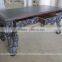 Antique Heavy Carved Writing Desk with 3 Drawers