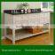 72 Inch Double Antiqued White Wooden Bathroom Corner Vanity