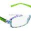 wholesale popular plastic flower printing reading glasses