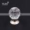 1 1/6 inch clear brass base brushed nickel crystal knobs