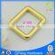 Q-1050 desirable bag buckle shiny really gold square ring