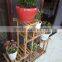 Wooden flower display rack wall flower pot stand