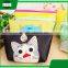 Promotional gifts PU material mini portable cartoon shaped cosmetic makeup bag set