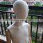 Factory Low Price Sale Fiberglass OR Fabric Wrapped Fabric Torso Kids Mannequin With Wood Arm