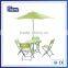 6 piece garden patio furniture with 4 folding Chairs & 1table & Parasol