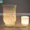 votive candle glass with decorative pattern