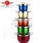 Hot Selling 5pcs Colorized Stainless Steel Soup Pot / High Pot Kitchen Cookware