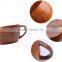 Eco-friendly handmade latest style wooden coffee cups with handle