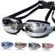 Waterproof, anti fog goggles and HD big box electroplating myopia swimming glasses