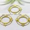 brass flower hair accessories DIY hollow out oval shape flower garment accessories metal flower jewelry accessories