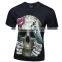 Mens O neck fashion tshirt with cartoon pattern