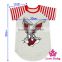 Wholesale 100% Cotton Summer Unisex Easter Cute Bonny Rabbit Children Kid Stripe With Sequins Short Sleeve T-shirt