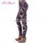 Hexin tall and cury brushed printed custom logo mommy and kids soft dropshipping printed leggings