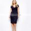 OEM factory price V-neck sequins waist design rayon fancy ladis maxi dress