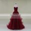 Burgundy plus size women evening dress guangzhou