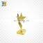 Star shape custom gold plating award small trophy