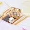 hollow out flower pattern pearl lady scarf clip elegant pearl scarf brooches buckle for women party