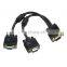 15 Pin VGA 1 Male to Dual 2 VGA Female Monitor Y Adapter Converter Splitter Video Cable