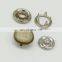 decorative custom brass ring snap button and stainless steel five prong button for garment