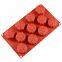 Free Sample Food Grade Heat resistant Nontoxic Silicone Cake Mould Baking Mousse Pudding Mould Tool Flower Shape 11holes