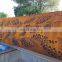 Decorative corten steel garden screen