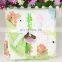 China double-deck printed coral fleece carters baby receiving blankets backside sherpa