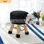 Custom wooden stool for kids funny cute carton animal shape footstool ottoman