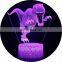 Многоцветный сменный 3D визуальный LED-стойка 3D ночной светильник