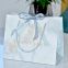 Wholesale Stock Wedding Favor Recyclable Simple Handbag Marble Paper Gift Bag With Bow