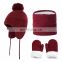Winter Hats Scarf and Gloves Sets for Kids Toddler Baby Girls Boy Warm Knit Earflap Beanie Fleece Cap