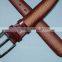 Fashion man light brown snake pu belt