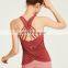 2021 New Fake Two Piece Sports Vest Women's Fitness Clothes Running Top Beautiful Back Sports Top Yoga Clothes