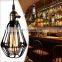 Simple Cage Shade Pendant Light E27 Bar Restaurant Hanging Lamp