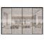 Aluminum soft close frameless glass door mirror sliding door for office