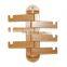 Wall mounted wood coat hook rack shelf bamboo material for living bedroom bathroom