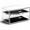 Double layer portable clear multi drawer jewelry makeup holder acrylic cosmetic organizer drawer for travel