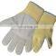 Leather Palm aramid fibre cut resistant gloves cut 5