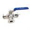 sanitary stainless steel 316 tri clamp 3 way  economical ball valve
