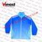 Custom Sublimation Blue Jacket of Cheap Price With White Zipper