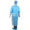 Disposable Non-woven SMS PP PE Isolation Gown CE ISO