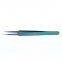 Eyelash Grafting Tweezers Special Colorful Eyelash Beautifying Tools High precision Color Flowering Clip Straight Elbow Tweezers No. 14 Tweezers
