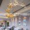 Custom Lighting Modern Fashion Art Glass Maple Leaf Type Decorative Hand Blown Glass Chandelier